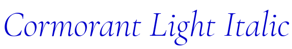 Cormorant Light Italic font
